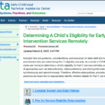 Determining A Child's Eligibility for Early Intervention Services Remotely screenshot