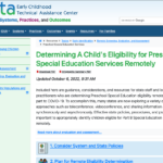 Determining A Childs Eligibility for Preschool Special Education Services Remotely screenshot