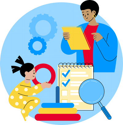 Developmental Screening abstract concept vector illustration