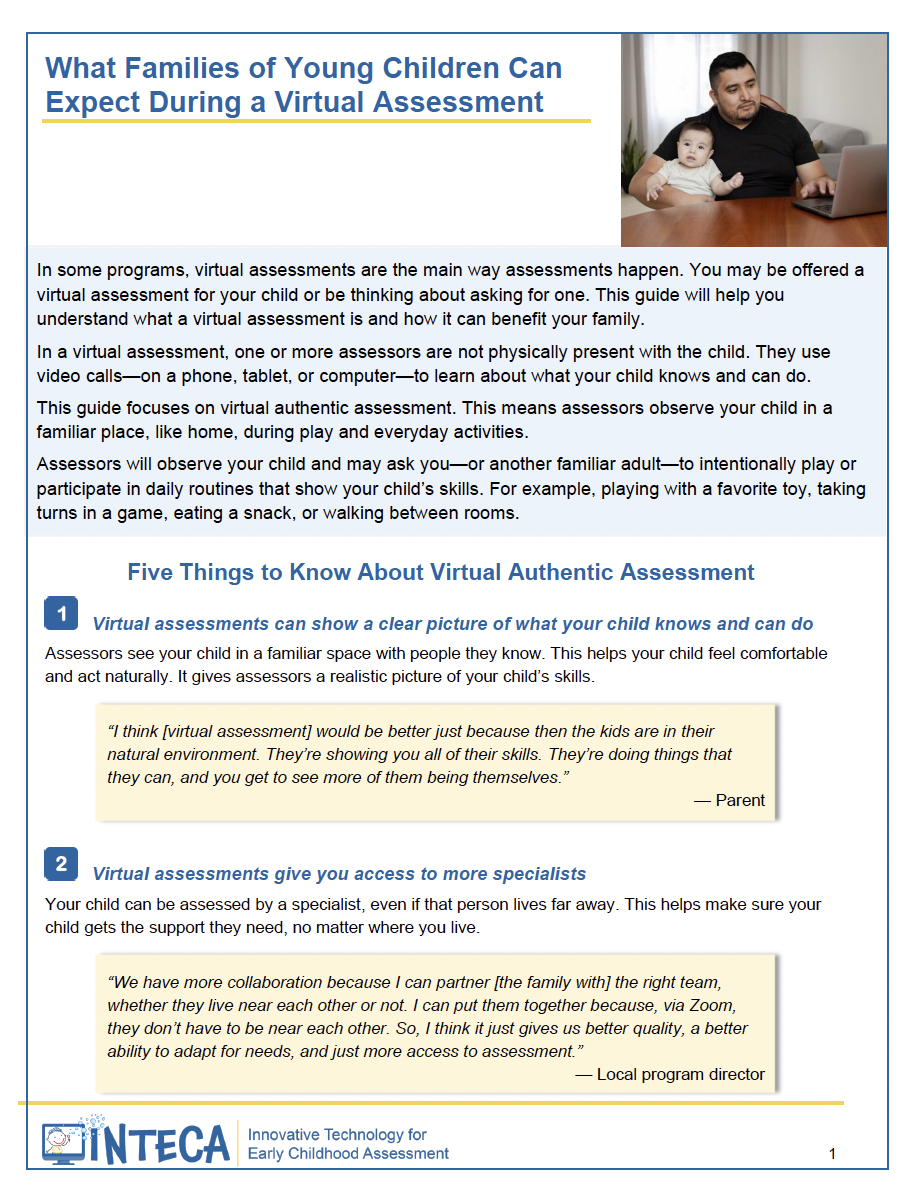 Thumbnail of What to Expect During a Virtual Assessment (Families)